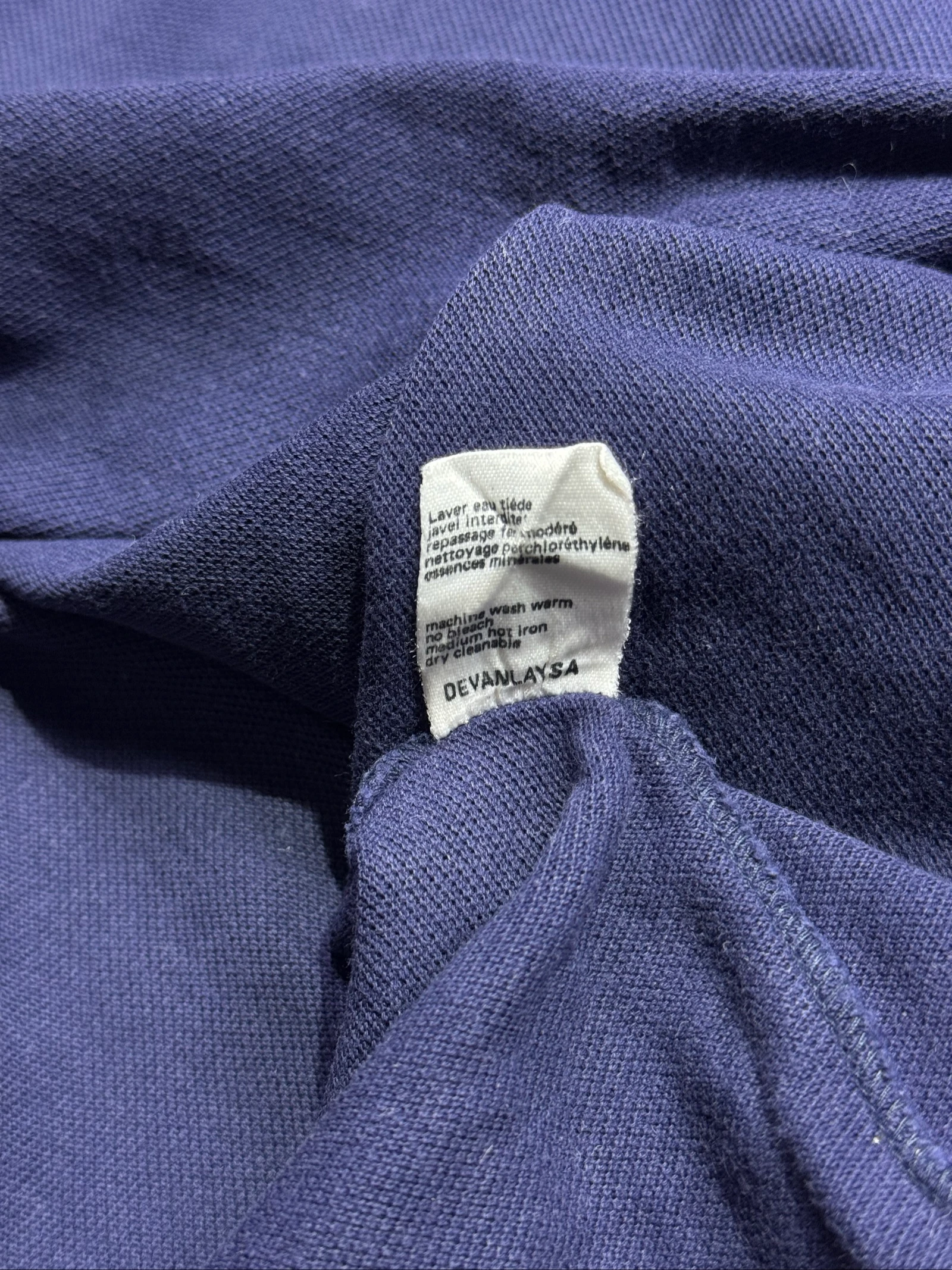 Lacoste Vintage Polo Shirt Made In France Navy Blue Size 4 – photo 13